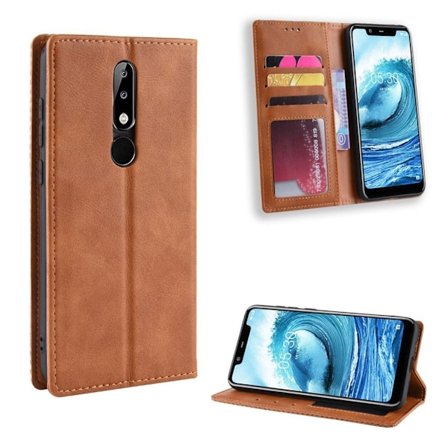 Bofink Vintage Nokia 5.1 Plus etui - Brun