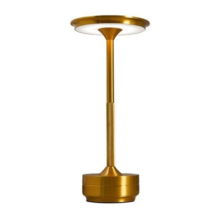 By Gaard bordslampa TL2423 med USB-laddning, dimbart ljus och lång batteritid - Guld