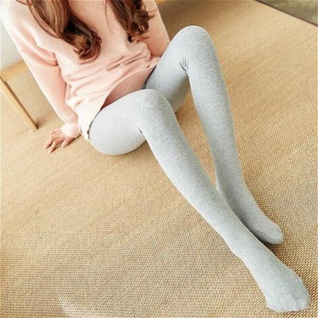 Flawless Legs Ribbestrikket Termisk Varm Fleece Strømpebukse Stretch Tights Strømper-FY