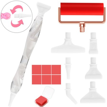 5D harts diamond painting penna punkt borr penna huvud med lim Clay roller