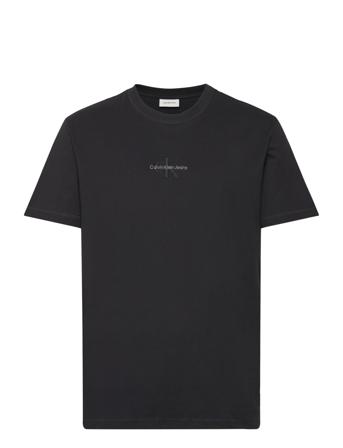 Monologo Tee Tops T-shirts Short-sleeved Black Calvin Klein Jeans