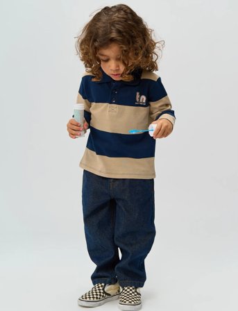 The New Tnstrinon L_S Pique Polo - Navy - 104