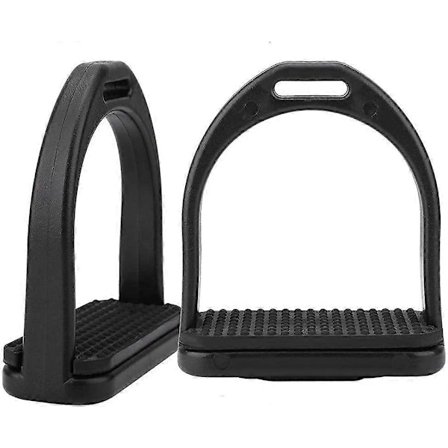 Kestävät Jalkaraudat - 1 Pari Mustat Hevosen Jalkaraudat Korkea Lujuus Kestävä Laadukas Muovi Hevosen Ratsastus Jalkaraudat (S)