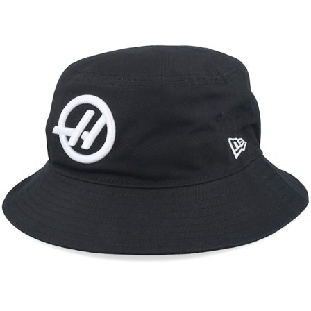 New Era - Negro bucket Sombrero - Haas F1 25 Tapered Black Bucket @ Hatstore