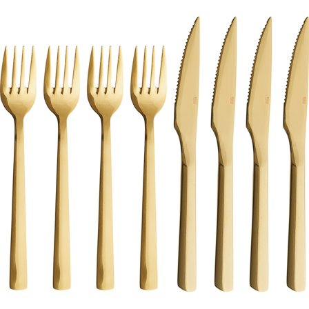 Aida RAW grillbestick 8 delar, guld | Dukning & Servering > Bestick > Grillbestick | Bagaren och Kocken