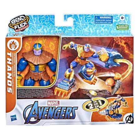 Marvel Avengers Figur, 2-in-1 Thanos Bend & Flex Fire Mission