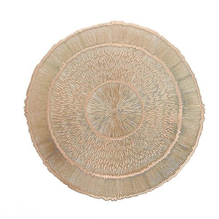 Bordsplacering Rund Mat Platsmatta PVC Guld