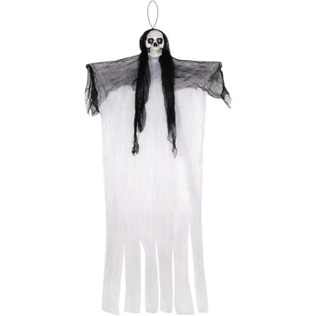CDQ Halloween hengende spøkelsesdekorasjon Flygende skjelett død spøkelse Halloween tilbehør dekorasjon
