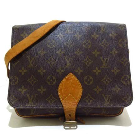 Louis Vuitton Vintage, Polyester Shoulder Bag Bruin, Dames, Maat:ONE Size
