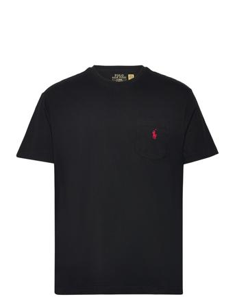 Classic Fit Jersey Pocket T-Shirt Tops T-shirts Short-sleeved Black Polo Ralph Lauren