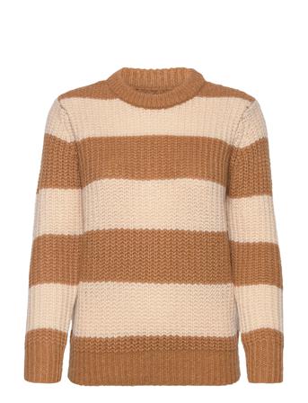 Brookesz Pullover Striped Pullover Striktrøje Beige Saint Tropez
