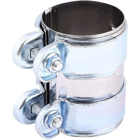 Universal Aluminiums Udstødningsbåndklemme, Rustfrit Stål Turbo Udstødningsbåndklemme Lydpotte Rørforbindelse Med Bolte (2,5 tommer) (1 stk)