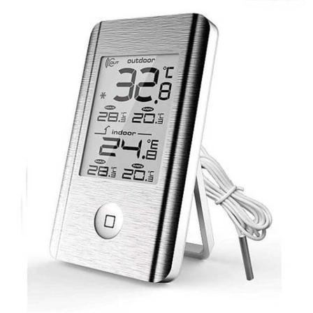 Termometer, Digital Ute Inne Aluminium 223 Aluminium