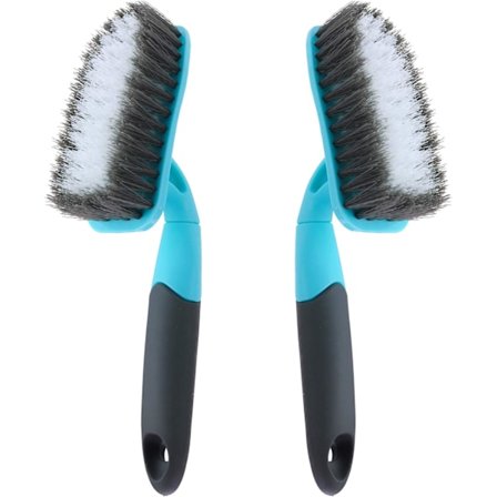 2-pak skrubbebørster til rengøring med langt håndtag, medium hård børste, rengøringsartikler til badeværelset