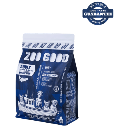 ZOO GOOD - White Fish Skin & Hair Small Breed 2 kg - Hund - Hundefôr & hundemat - Tørrfôr for hund - ZOO.no