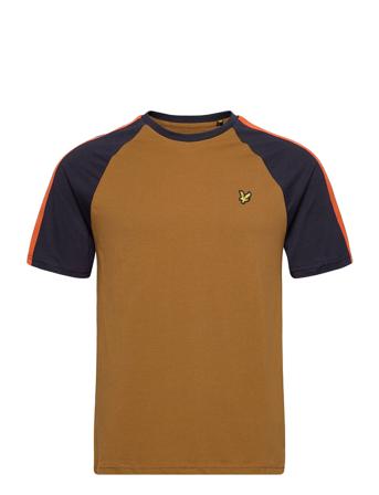 Colour Block T-Shirt T-shirts Short-sleeved Brun Lyle & Scott