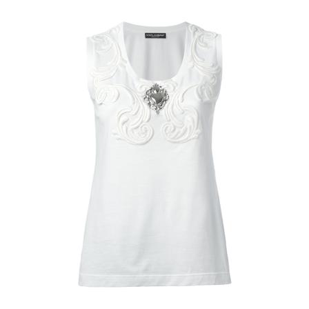 Dolce & Gabbana Sleeveless Tops Hvid, Dame
