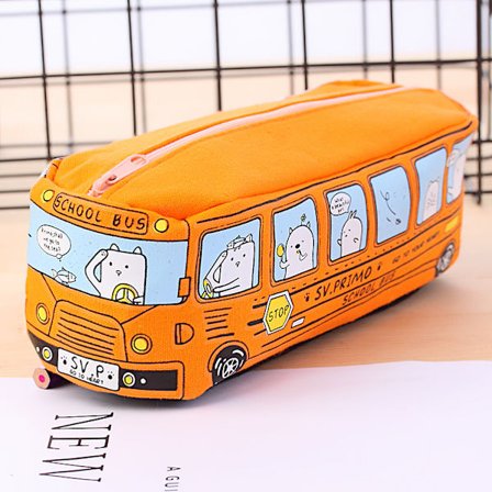 Student Stationery Box Small Animal Bus Stationery Box Carto