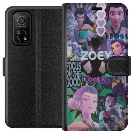 Yhteensopiva Lompakkokotelo Xiaomi Xiaomi Mi 10T Pro 5G Kpop Demon Hunters Zoey Fokusoida hyvää Love Me Purple Fantasy Art