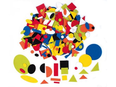 PLAYBOX Geometriska former självhäftande 500/fp - Lyreco - Skola och förskola - Hobbymaterial - Bokmärken och stickers