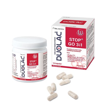 DUOLAC Stop+ Go 3i1 14 stk, Helse & Madvarer, Ingredienser, Mælkesyrebakterier