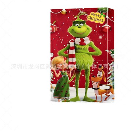 25-26 Grinch Julekalender Jule Blind Box Grønt Hår Nedtælling Halloween 24 Gave Blind Box