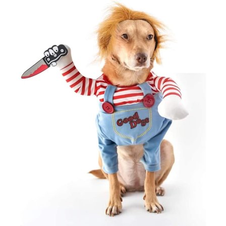 Fed dukke hundeklæder justerbar Halloween hund cosplay kostume Fu