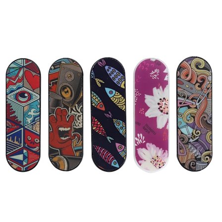 5 stk MOMO STICK Silikon Telefonholder Fingergrep Brakett Gjenbrukbar Universal for Android/IOS Telefoner