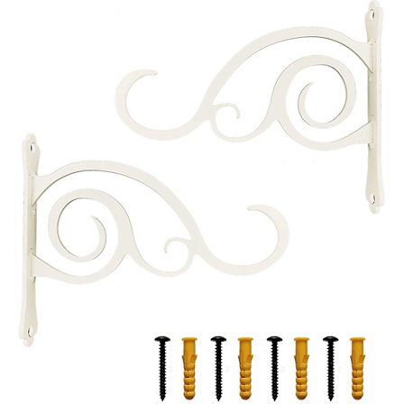 Sunshine 2 stk. 15 cm Svarte Innendørs Dekorative Jern Veggkroker Utendørs For Oppheng Fuglematere, Plante, Lykter, Solcellelys, Vindklokkehengere, P