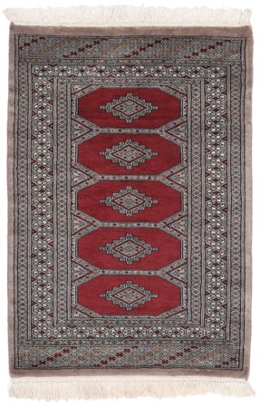 80X112 Tappeto Pakistan Bukara 2Ply Orientale Marrone/Nero (Lana, Pakistan) Carpetvista