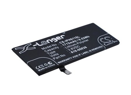 Batteri till SmartPhone, Mobil för Apple iPhone 6s, A1691, A1633 m.fl.