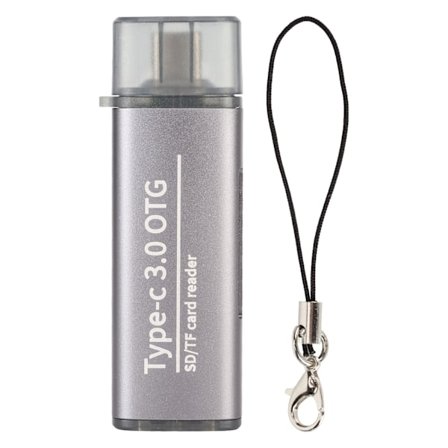 3-i-1 USB-minneskortläsare 5 Gbps Plug and Play Bärbar OTG-kortläsare med snodd för telefon PC