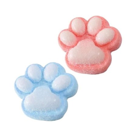 (Vackra färger) Anti-Stress Leksak - Kawaii - Katt Tass - Silikon TPR - 2 stycken - 6x5x2 cm