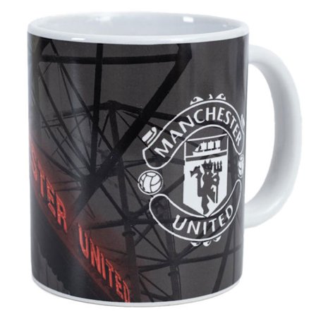 Manchester United FC Old Trafford Mug Storlek One Size Vit/Svart/Röd