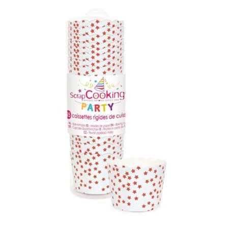 25 Stjärnor Röda Bakformar