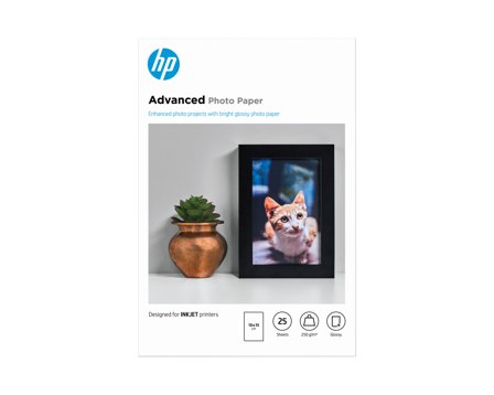 HP Advanced Glossy Photo Paper - fotopapir - blank - 25 ark - 100 x 150 mm - 250 g/m²