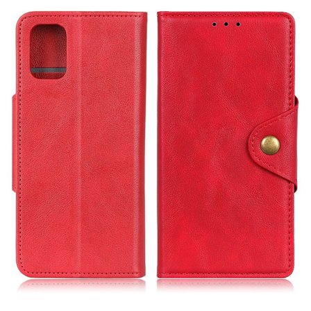 Alpha läder Samsung Galaxy M51 fodral - Röd