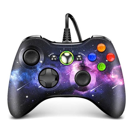 Tähtimuotoinen STORM WYRM USB-peliohjain Xbox 360 -konsolille, yhteensopiva Windows 7/8/10:n kanssa, joystick-peliohjain Xbox 360:lle