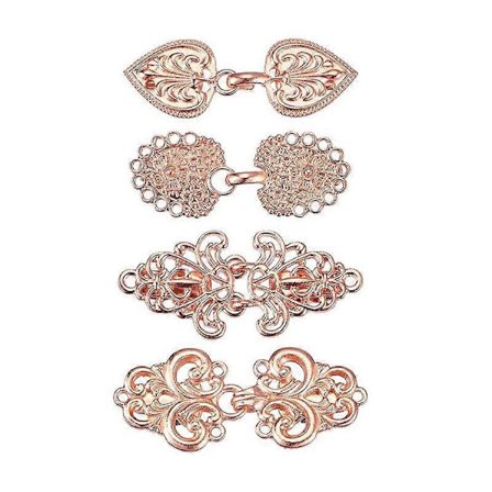 4 stk. Vinte Sweater Clips i zinklegering Roterende Elegant Cape Krave Cardigan Sjal Skjorte Frakke Tørklæde Clips Gave til mænd kvinder