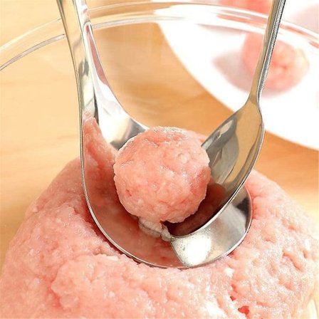 Kreativ kødbollemaskine i rustfrit stål, manuel kødbolleform til hjemmet, non-stick, gør-det-selv kødbolleværktøj Katea