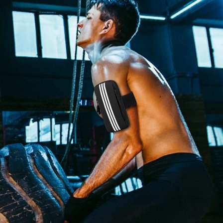 Mobiltelefonarmband för löpare. Telefonhållare Arm Sleeve Svart