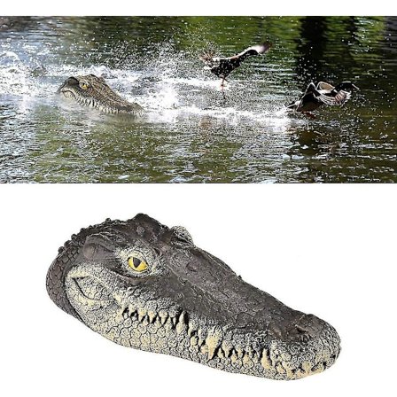 Flydende Alligatorhoved Lokkedue til Damme, Udendørs Pools Flydende Falsk Gatorhoved Afskrækkende Ande