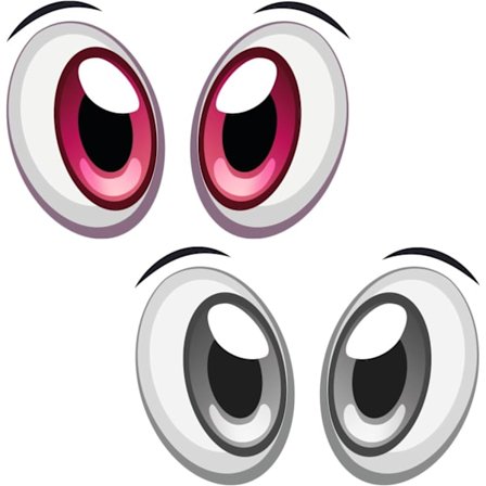 Klistremerke Par Øyne for Robotstøvsuger, Robotgressklipper, Bil eller Støvsuger - Selvklebende - Morsom Artikkel - Værbestandig