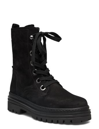 Laced Ankle Boot Shoes Boots Ankle Boots Laced Boots Svart Gabor*Betinget Tilbud