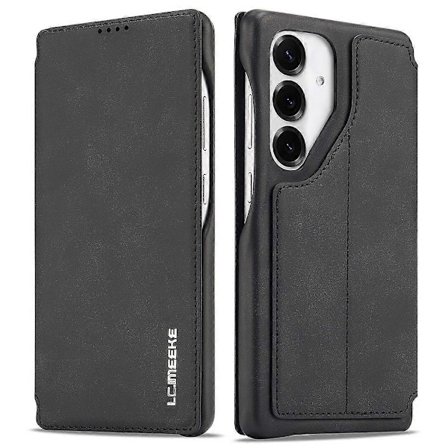 LC.IMEEKE Deksel til Samsung Galaxy S25+ med Kortholder Stativ Lær Telefondeksel