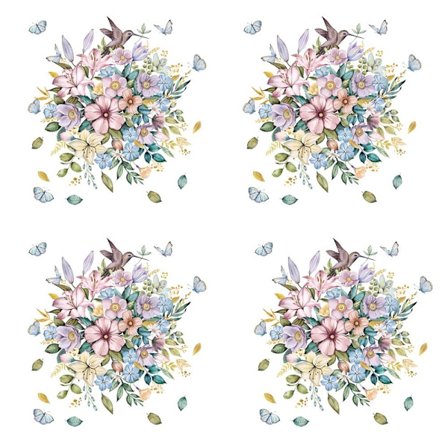 4 STK Badeværelse Toilet Sticker Blomster Decals Wall Sticker