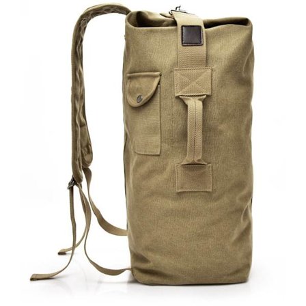 Fashionabel Canvas Ryggsäck för Män Multifunktionell Sportväska Taktisk Dagsryggsäck Resväska Handbagage 30*20*55cm