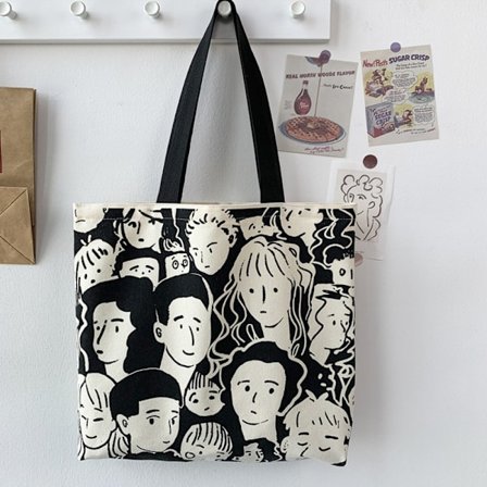 Damväska Stor Kapacitet Söt Canvas Tygväska A A