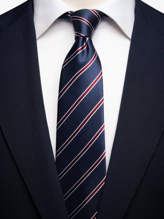 John Henric Men's Dunkelblau Krawatte Gestreift Size 7,5