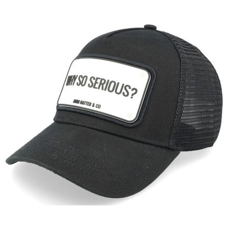 John Hatter & Co - Svart trucker Keps - Why So Serious? Black Trucker @ Hatstore